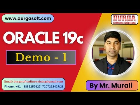 ORACLE 19c tutorials || Demo - 1 || by Mr. Murali On 13-01-2026 @9AM (IST)