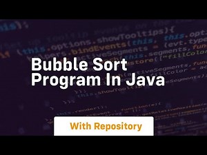 bubble sort program in java