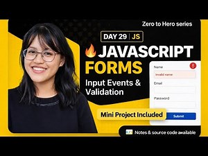 Day 29| JavaScript Forms Explained 🔥 Controlled vs Uncontrolled Inputs | Events || Mini Project