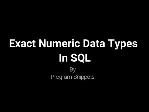 Exact Numeric Data Types In MS-SQL-Server