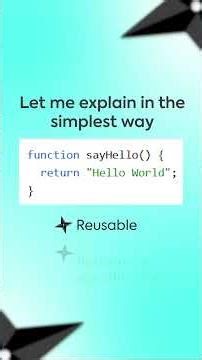 🚀 Day 12 – What is a Function in JavaScript? | Frontend InterviewQuestions#fullstack #interview#tech