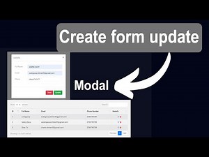 Create modal form update front end Laravel example