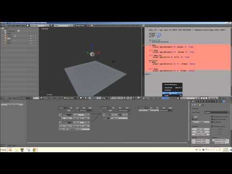 [HD] Blender 2.6 Game Engine Python Scripting Tutorial - Sensors & Actuators - Part 01
