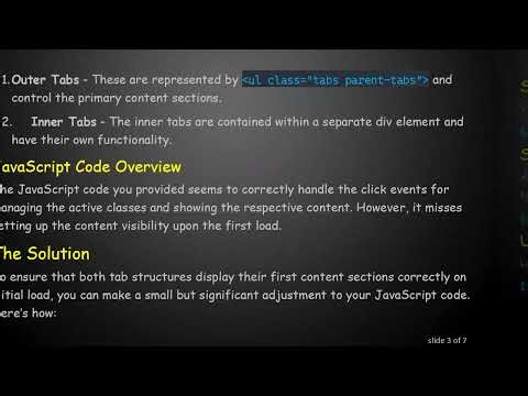 How to Create Custom Tabs Within Tabs in JavaScript