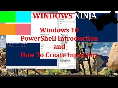 Windows 10 - PowerShell Introduction and How To Create Input Box