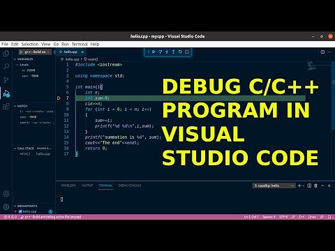 How to debug c++ program in visual studio code (vscode) | gdb | g++ | c | c++ | #vscode