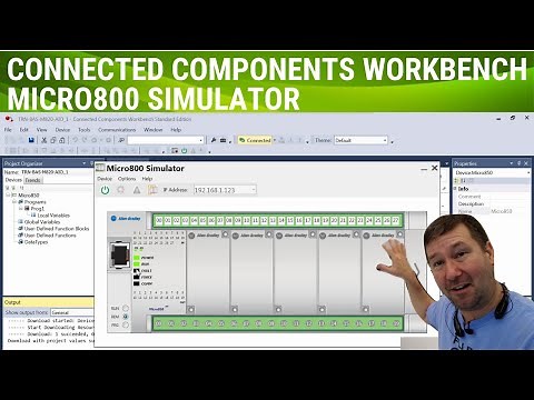 Allen Bradley Micro800 PLC Simulator Connected Components Workbench