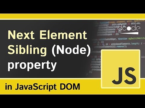 Node.nextElementSibling Property - Javascript DOM