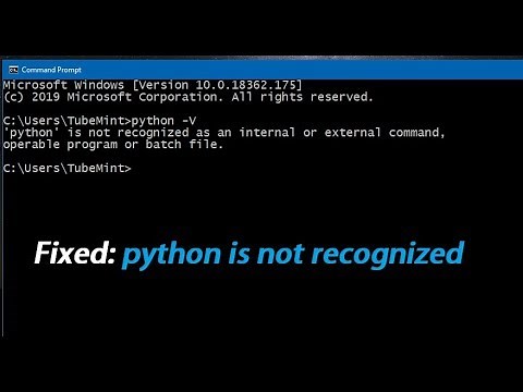 Fixed: Python is not recognized as an internal or external command