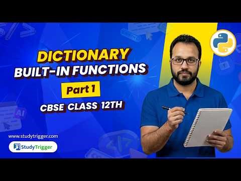 Dictionary Functions in Python | Part 1 | CBSE Class 12 Computer Science | Quick Revision 2026