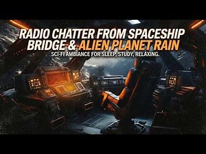 Radio Chatter From Spaceship Bridge & Alien Planet Rain. Sci-Fi Ambiance for Sleep, Study, Relaxing