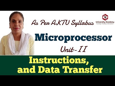 Micro14: Assembly Language Programming Based on intel 8085/8086. Instructions, Data Transfer