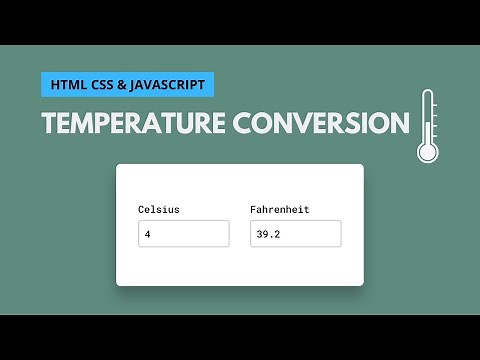 How to Build Temperature Converter with HTML CSS JavaScript | Celsius to Fahrenheit
