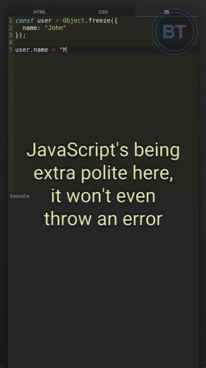 Want to make an object completely immutable? #javascript #coding