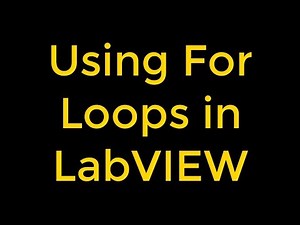 Using For Loops - LabVIEW