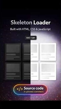 Skeleton Loader - Built with HTML, CSS & JavaScript | @devsQUE #coding #shorts