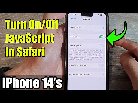 iPhone 14's/14 Pro Max: How to Turn On/Off JavaScript In Safari