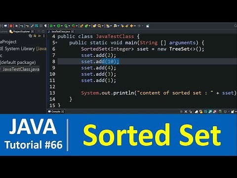 Java Tutorial #66 - Java Sorted Set Interface with Examples