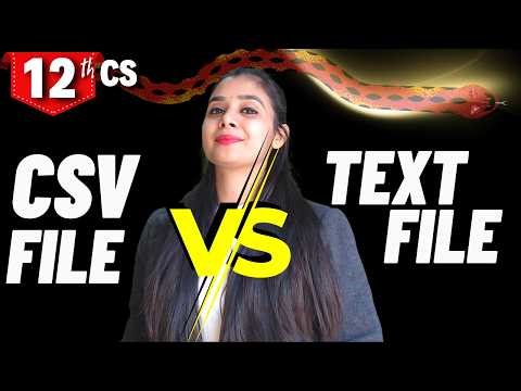 Difference Between Text File and CSV File | Class 12 CS