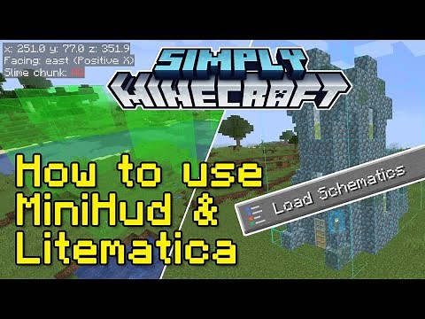 How to use MiniHud and Litematica (Fabric) Mods Tutorial | Simply Minecraft (Java Edition 1.16)