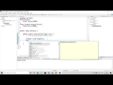 Java Inheritance Program Explained | Eclipse
