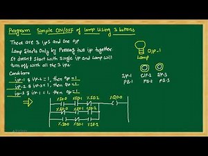 Tutorial-10 Simple On Off Lamp PLC programming using three push button