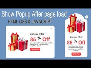 Show Popup After Any Seconds After page Load | HTML CSS And JS | Programmer Shipon