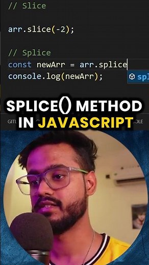 Splice() Method in JavaScript 🔥 #javascript #DSA #javascriptinterview