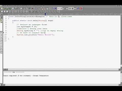 How to Convert INT to STRING in JAVA