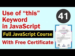 Use of "this" Keyword in JavaScript