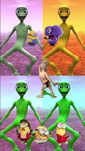 1vs1vs1vs1 Aliens👽 are dancing in coffin #funny #coffindance #cartoon
