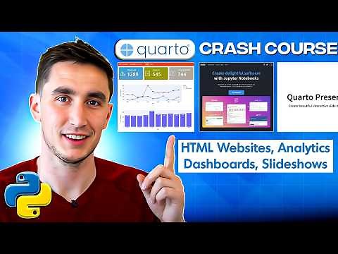 Quarto Crash Course | Create Professional Reports, Dashboards & Websites w/ Markdown & Python Code!