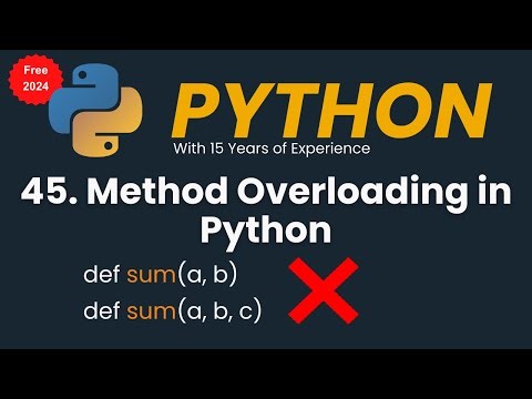 Method Overloading in Python | Not Supported | Polymorphism