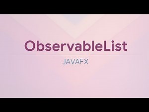 JavaFX ObservableList