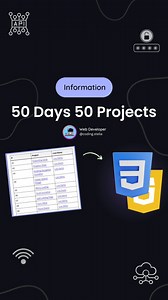 50 HTML CSS JS Projects with source code 🔥⚗️ Also 100 Projects Available like Hacker login form, password generator, glowing button 🤯 Comment "CODE" for link of website in your DM only for followers If you're looking for some fun web development projects to work on, check out this list of 50 HTML, CSS, and JavaScript projects with source code! ❤️ Hit the heart icon and show your love to this video 💙 | 📲 Comment down your thoughts and doubts ✍️ | 🌸 Share with your other frontend friends and 