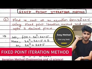 Fixed Point Iteration Method || Iteration method || Iteration method in Hindi || Numerical Method