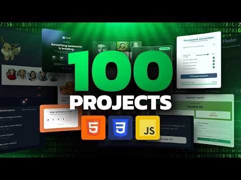 100 HTML CSS JavaScript Projects for Beginners in 2026