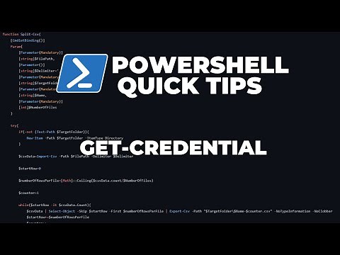 PowerShell Quick Tips : Get-Credential