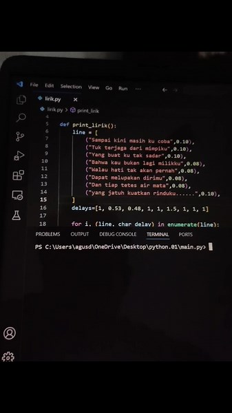 Python Lirik Ngoding DUKA