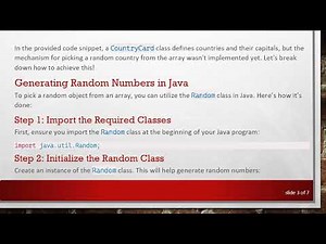 How to Pick a Random Object from an Array in Java