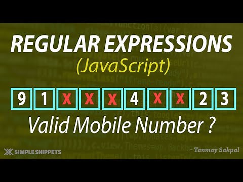 31 - Regular Expressions in JavaScript (Part - 3) | Mobile Number Validation in Regular Expressions