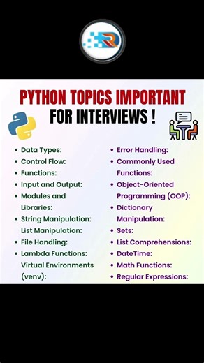 Python Interview Topics 2026 🔥 Must Study Before Job