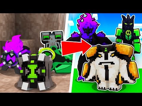 I created all the Omnitrixes using only secret aliens in Minecraft!