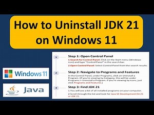 How to Uninstall JDK 21 on Windows 11 | Java JDK 21 Uninstallation on Windows