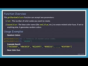Generate Random Color Codes Using JavaScript