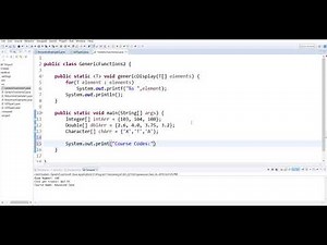 Generics Type Array Java