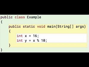 Java Modulo 1: Modulo calculates the remainder