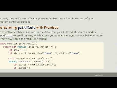 Getting Started with IndexedDB: Sharing Data Across Modules