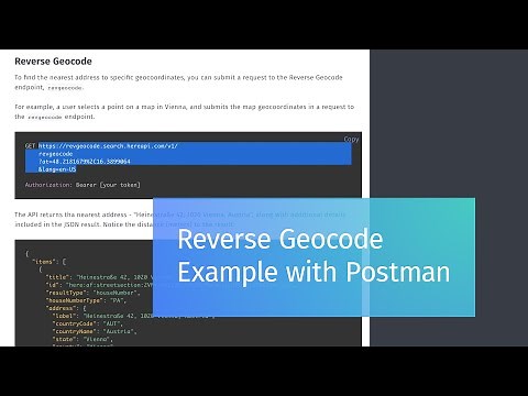 Reverse Geocode (Lat and Lon) Example with Postman and HERE Location APIs