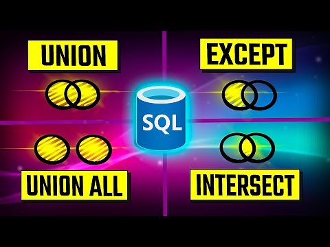 SQL SET Operators (Visually Explained) | UNION, UNION ALL, EXCEPT, INTERSECT | #SQL Course 11